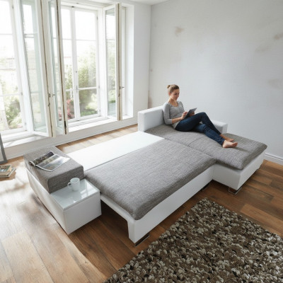Sofá cama diseño sofá esquinero en forma de L con función de cama tela sofá sofás tejido