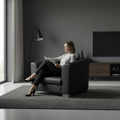 Salón de lujo Club de televisión Amortiguador Sillón Sofá Diseño Sofá Relax