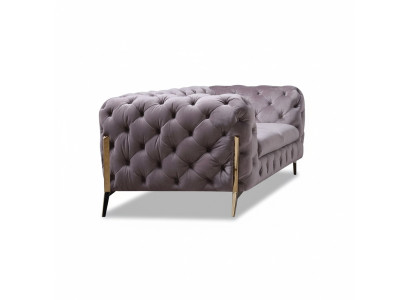 Diseño de sofá Chesterfield de 2 plazas Sofá tapizado en textil Sofás de terciopelo nuevos de dos plazas