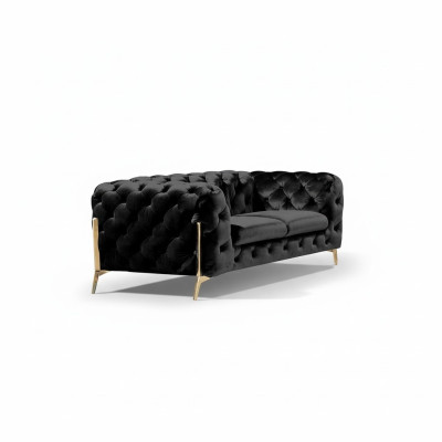 Diseño Chesterfield Sofá de 2 plazas Tercera de terciopelo Tela de tapicería Dos plazas Nuevo