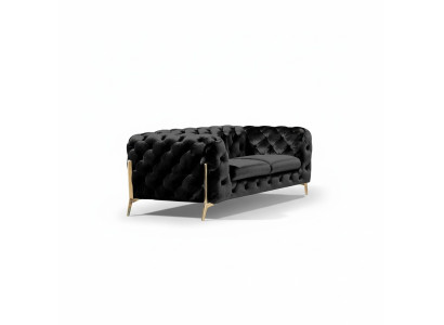 Diseño Chesterfield Sofá de 2 plazas Tercera de terciopelo Tela de tapicería Dos plazas Nuevo