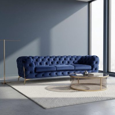 Conjunto de sofás Chesterfield sofá sofá tapizado 3 2 1 plazas Sofás de cuero tela nuevos