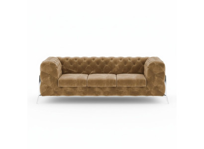 Sofá de 3 plazas Chesterfield cómodo diseñador para sala de estar.