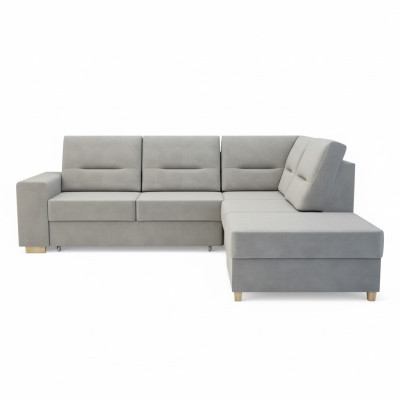 Sofá de esquina diseño en forma de L con función de cama, sofá de cuero y tela, sofás de esquina.
