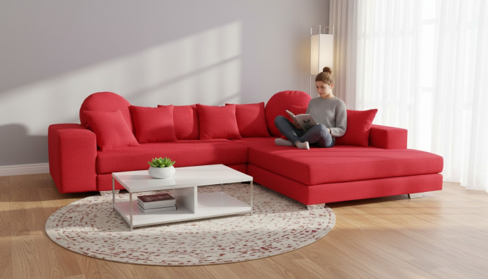 Sofá Sofabänke Sofás Paisaje de vida nuevo Gran sofá esquinero Sofá esquinero Conjunto de sofá Tapicería