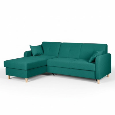 Sofá cama en forma de L, diseño de esquina, sofá cama, tela de sofá, función de dormir