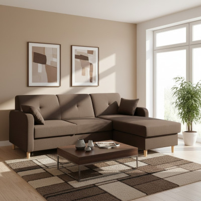 Diseño de sofá esquinero sofá cama con función de cama sofá de cuero tela de tapizado sofás caja