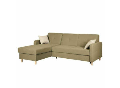 Sofá de esquina en forma de L, conjunto de sofás para el salón, diseño de tapicería con función de cama moderno.