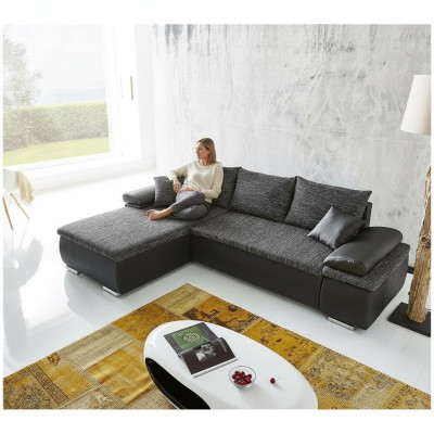 Sofá esquinero en forma de L Sofá Couch Diseño Sofá cama Función de cama Textil
