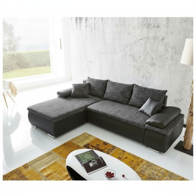 Sofá esquinero en forma de L Sofá Couch Diseño Sofá cama Función de cama Textil