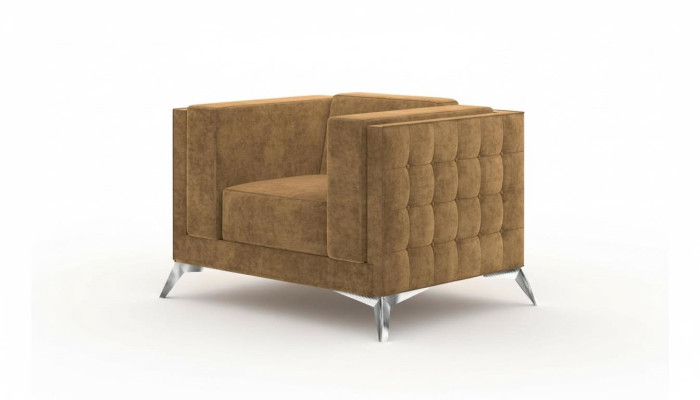 Sillón Chesterfield, sofá para televisión de una plaza, sofá de tela acolchado.