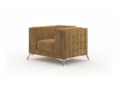 Sillón Chesterfield, sofá para televisión de una plaza, sofá de tela acolchado.