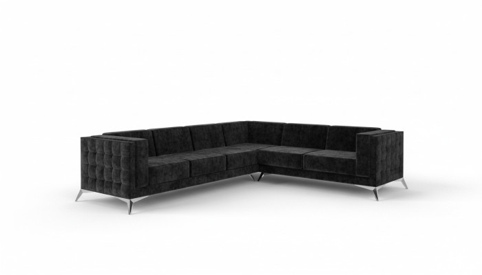 Sofá esquinero Chesterfield Conjunto de tapicería Sofá Sofá en forma de L Diseño Nuevo