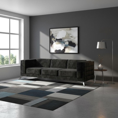 Sofá Sofá Tapizado Textil Sofás Sofás Conjuntos de Asientos Diseño Club Chesterfield