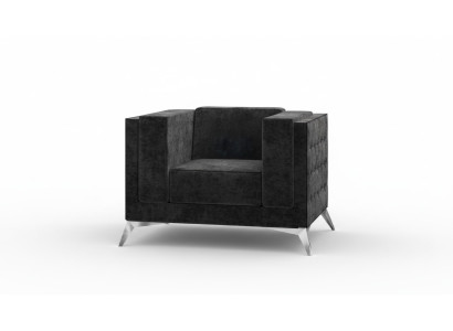 Chesterfield sillón sofá de 1 plaza textil tela sofás tapizados nuevos.