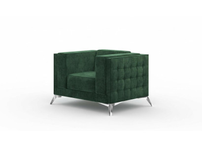 Chesterfield Sillón 1 Plaza Sofá Acolchado Nuevo Sofá de TV Textil Tela