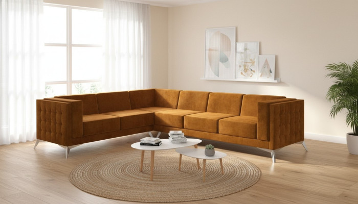 Sofá de tela sofá conjunto de salón muebles de diseño moderno Sofá Chaiselongue