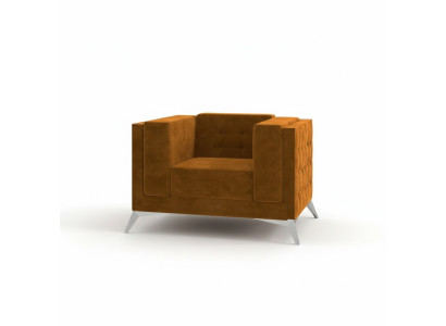 Chesterfield individual sofa in fabric upholstered new TV sofa.