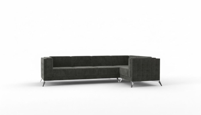 Sofá esquinero Chesterfield Sofá conjunto de tapicería Sofá paisaje de vida Decoración en forma de L