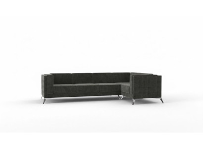 Sofá esquinero Chesterfield Sofá conjunto de tapicería Sofá paisaje de vida Decoración en forma de L