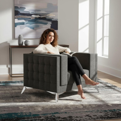 Silla Chesterfield sofá 1 plaza sofás tapizados nuevo sofá televisión textil