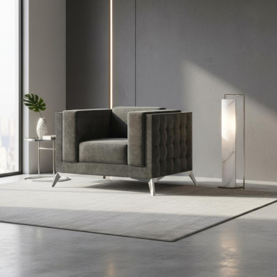 Silla Chesterfield sofá 1 plaza sofás tapizados nuevo sofá televisión textil
