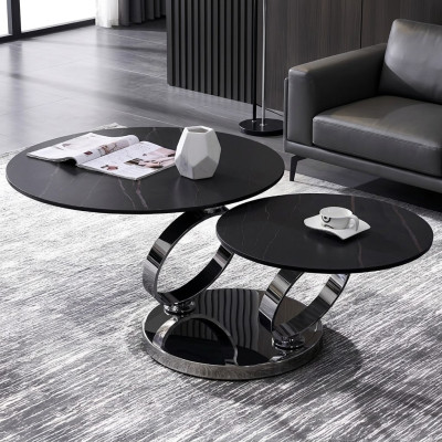Mesa de centro de lujo diseño mesa de café mesas auxiliares redondas sofá sala de estar