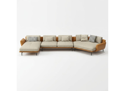 Sofá de esquina Sofá Sofá tapizado Asiento Tela Textil Sofás Conjunto de muebles Paisaje de vida Nuevo