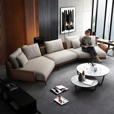 Sofá esquinero en forma de U, tela, sofá de salón, conjunto de muebles, diseño moderno, sofá trapecio nuevo.