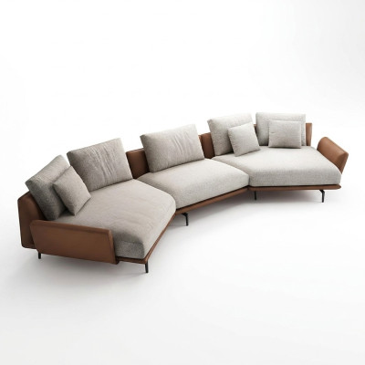 Sofá esquinero en forma de U, tela, sofá de salón, conjunto de muebles, diseño moderno, sofá trapecio nuevo.