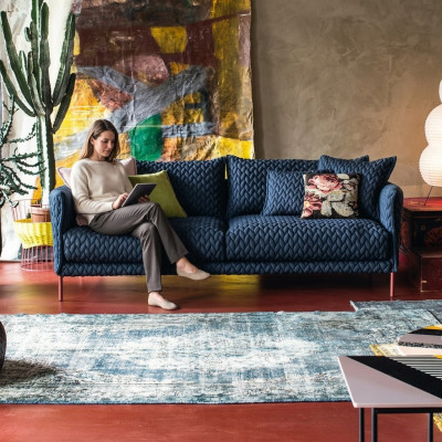 Sofá de 3 plazas sofá esquinero moderno conjunto de diseño del sofá asiento de tela