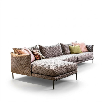 Sofá esquinero en forma de L Conjunto de sofás Diseño de salón moderno Nuevo sofá de tela