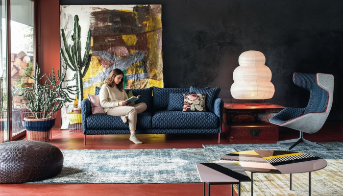 Grupo de diseño, conjunto de tapicería de sofá, sillón, sofás, sofá de 3 plazas + sillón de orejas.
