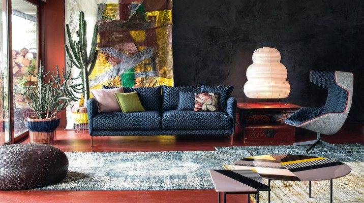 Grupo de diseño, conjunto de tapicería de sofá, sillón, sofás, sofá de 3 plazas + sillón de orejas.