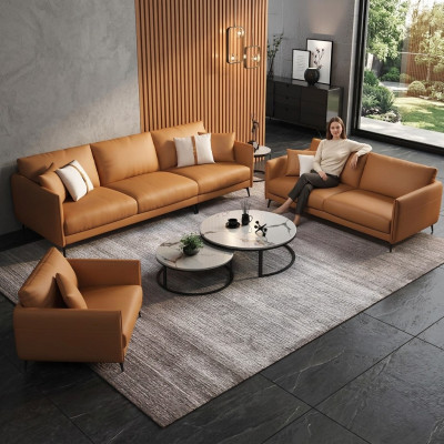 Conjunto de sofá 3+2+1 plazas, sofá de cuero, sofá, conjunto de salón, diseño moderno.
