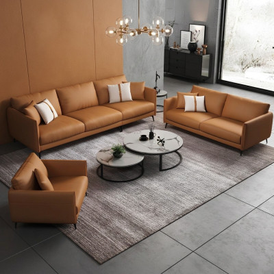 Conjunto de sofá 3+2+1 plazas, sofá de cuero, sofá, conjunto de salón, diseño moderno.