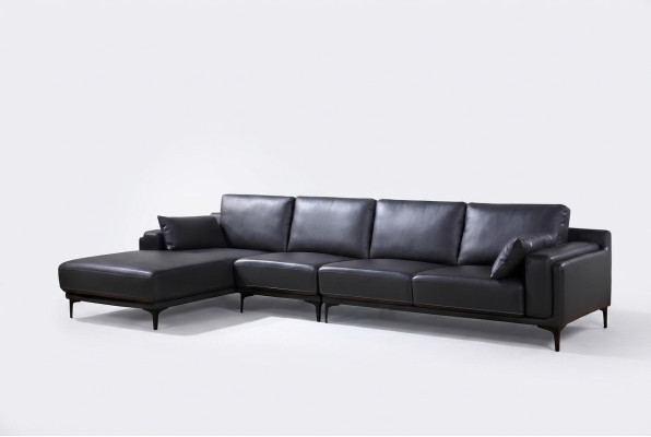 Diseño de sofá Sofá en forma de L Sofá de cuero Sofá de esquina Conjunto de sala de estar Sofás modernos