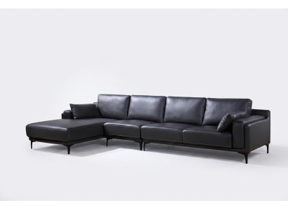 Diseño de sofá Sofá en forma de L Sofá de cuero Sofá de esquina Conjunto de sala de estar Sofás modernos
