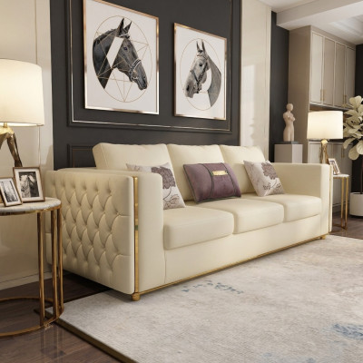Sofá de cuero, sofá de esquina, conjunto de muebles de diseño moderno, sofás, sofá de 3 plazas, asiento.