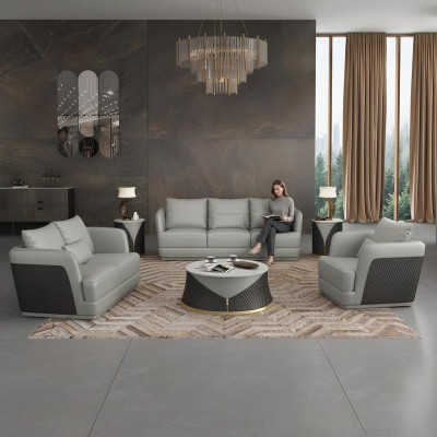 Sofá de diseño de tres plazas sofá de sofá tapizado de 3 plazas sofá de cuero moderno club relax.