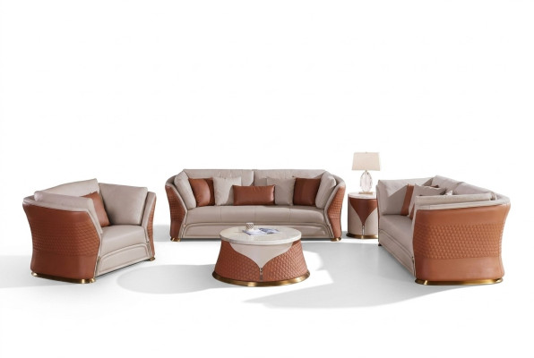 Muebles de salón Sofás Sofá Acolchado Sofá de 3 plazas Conjunto de sofás Sofá de cuero moderno nuevo