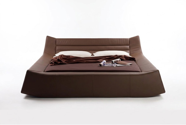Cama Acolchado Diseño Lujo Doble Hotel Camas Dormitorio Cuero Tela Moderno