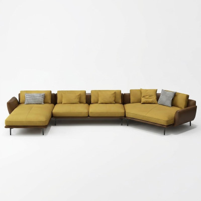 Sofá esquinero en forma de L conjunto de estar Sofá Sofá Acolchado Esquina Juego de muebles Sofás de cuero Nuevo
