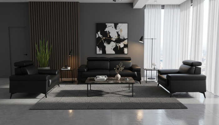 Sofá de 3 plazas + 1 + 1, conjunto de sala de estar, sofá, sofá, sillón, tapicería, sofás de cuero.
