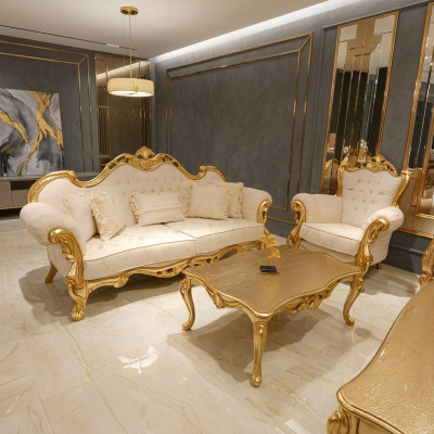 Sofá de lujo Chesterfield de 3+3 plazas. Conjunto de sofás clásicos de 2 piezas, muebles nuevos.