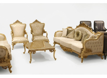Sofá conjunto 3311 asientos mesa de café clásico textil completo sofá tapizado nuevo