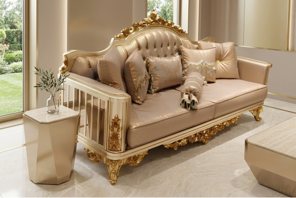 Sofá conjunto 3311 Mesa de centro Textil Madera Juego completo Sofá Sillón Sofá conjunto