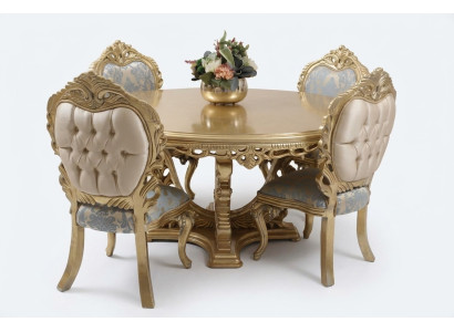 Mesa de comedor de lujo redonda Diseño de mesa mesas de comedor clásicas muebles dorados nuevos
