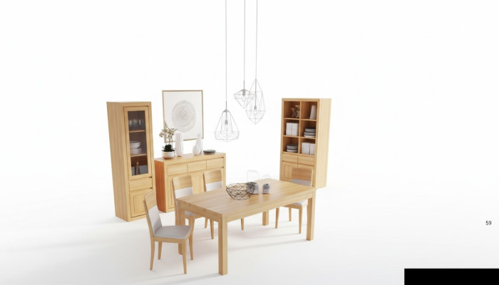 Conjunto de sala de estar 8 piezas. Juego de cómoda 4 sillas vitrina aparador Nuevo.
