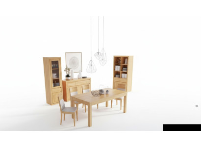 Conjunto de sala de estar 8 piezas. Juego de cómoda 4 sillas vitrina aparador Nuevo.